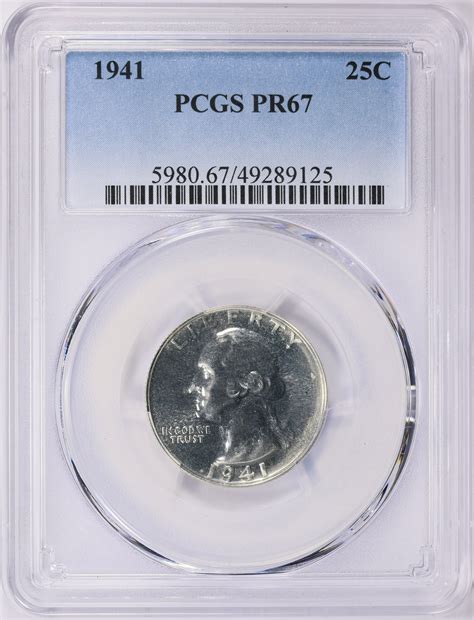 1941 Washington Quarter PCGS Proof-67 (Item 1714801) | GreatCollections ...