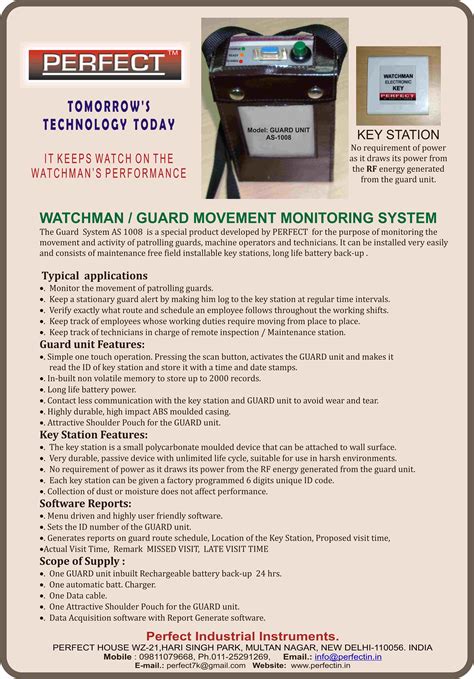 PERFECT INDUSTRIAL INSTRUMENT - Computerised GUARD CONTROLLER Click ...