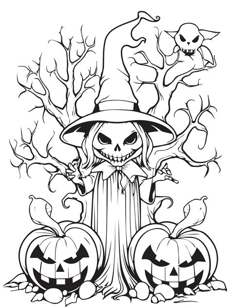 Witch Halloween Coloring Pages