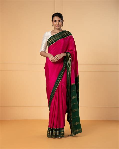 Pink Mysore Silk Saree | Buy Online – Vijayalakshmi Silks