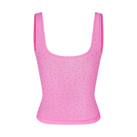 Skims + Mesh Rhinestone Cover Up Tank