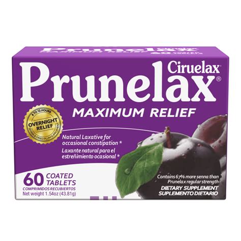 Buy Prunelax Extra Strength Tablets, Natural Laxative For Occasional ...