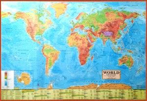 World Political & Physical Maps in English (1+1=2) SETS Paper Print ...