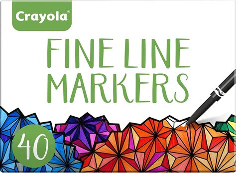 Crayola Fine Line Markers for Adults (40ct), Skinny India | Ubuy