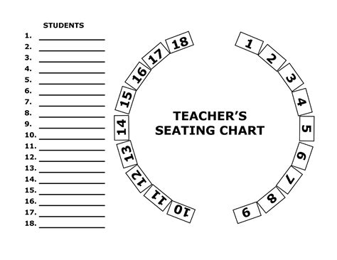 Classroom Seating Chart Round Tables Template | Cabinets Matttroy