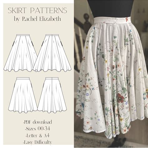 Vintage Circle Skirt Sewing Patterns: Full, Half, and Culottes with ...