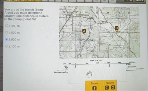 Solved: — — You are at the marsh (point A)and you must determine ...