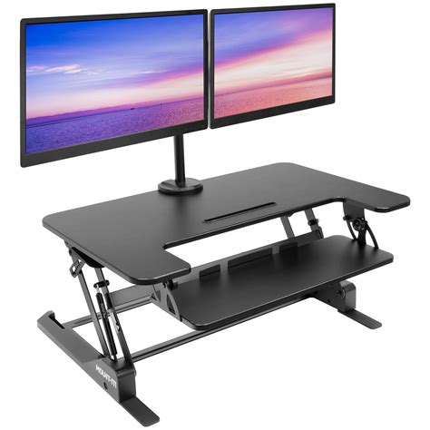 Buy -It! Standing Desk Converter with Bonus Dual Monitor Included ...