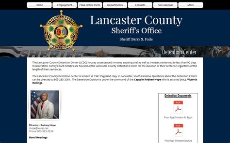 Lancaster County Recent Bookings - Booking Database Access