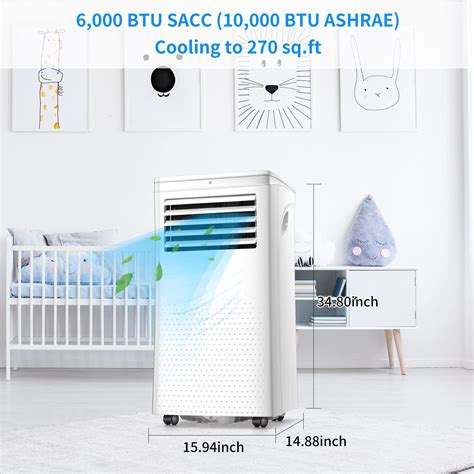 Buy ZAFRO Portable Air Conditioners 10000 BTU, Cooling, Dehumidifier ...