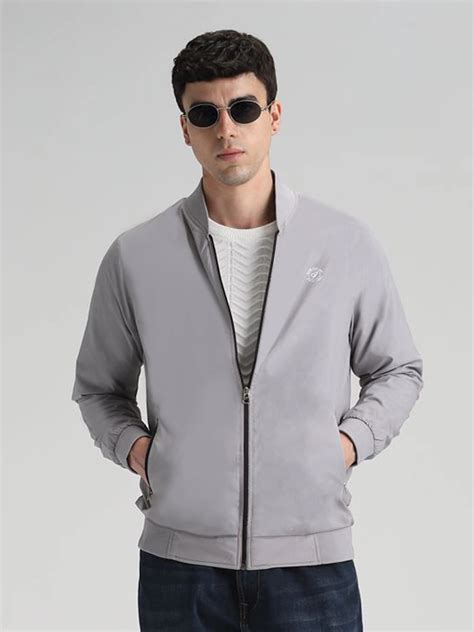 Grey Solid Jacket