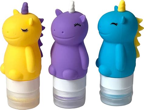 Amazon.com: Yumbox Silicone Mini Squeeze Bottles (Set of 3 - Unicorn ...