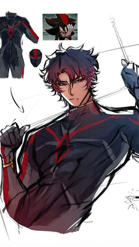 Human Shadow the Hedgehog Fanart