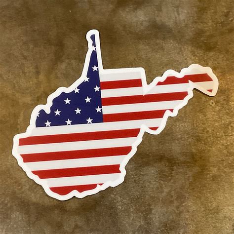West Virginia American Flag Sticker - The F.A.R.M.—Food. Arts ...
