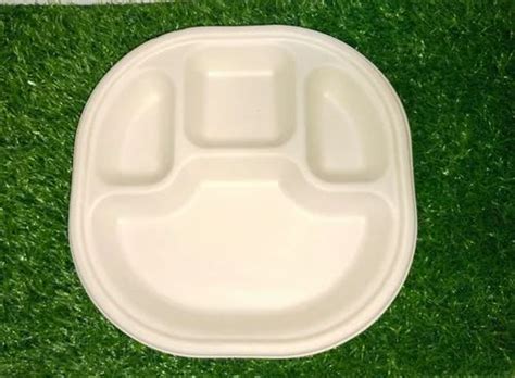 Biodegradable Plates - Sugarcane Bagasse Disposable 4cp Plate ...