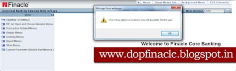 CSAC is Disable in System Administrator Login in DOP Finacle