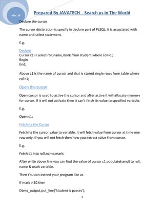 PLSQL Cursor Tutorial 的图像结果
