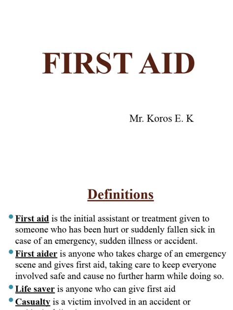 Image result for First Aid Introduction Sheet