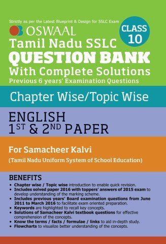 Buy Oswaal Tamil Nadu SSLC Question Bank with Complete Solution for ...