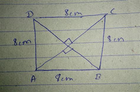 Draw a square ABCD of 8cm and draw a perpendicular bisector of both the ...