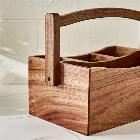 Buy Chefs Pride Marion Acacia Wood Cutlery Holder from Home Centre at ...