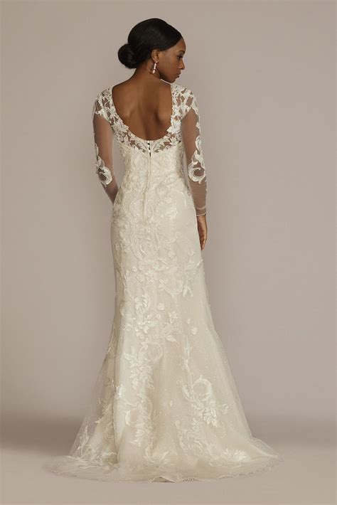 Beaded Sheath Wedding Dress with Overskirt STYLE# CWG933 - Onedaybride