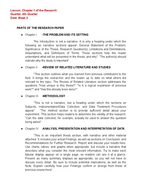 Image result for Research Chapter 1 Format Objectives