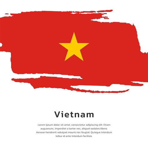 Illustration of vietnam flag template | Premium Vector