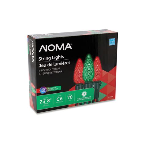 Buy NOMA C6 LED Christmas Lights | 70 Red & Green Bulbs | 23.8 Ft ...