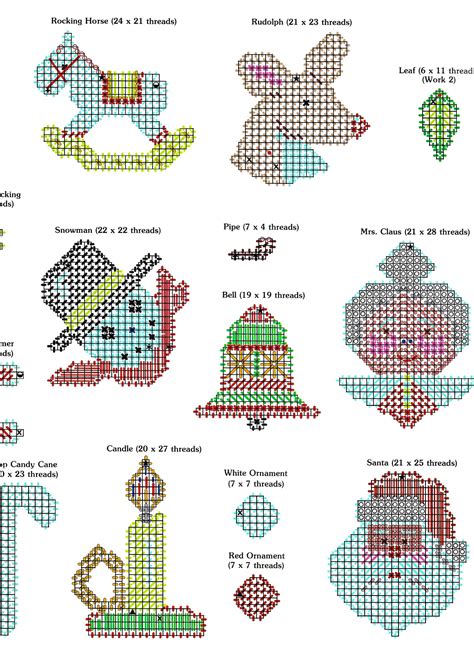 Free Printable Plastic Canvas Christmas Ornament Patterns | Rossy Printable