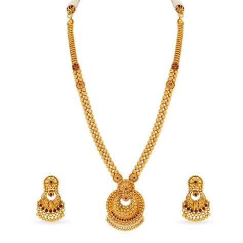 Traditional Gold Gheroo Haram Necklace Set