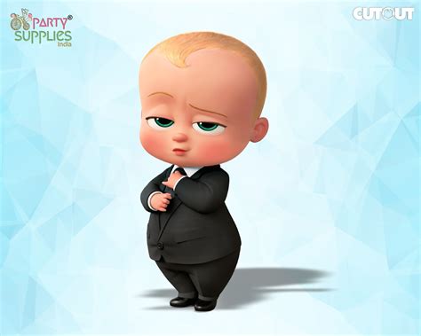 Boss Baby Theme Holding the Tie Cutout | Party Supplies India Online