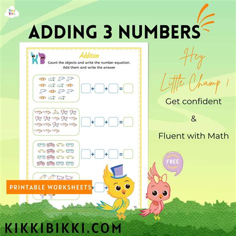 Image result for Kindergarten Math Worksheets Adding by 3