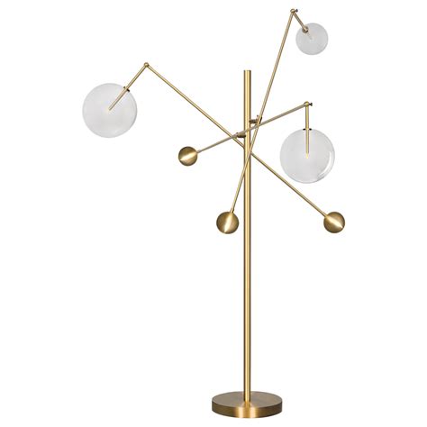 Adjustable, Swing-Arm Floor Lamps, Pair at 1stDibs