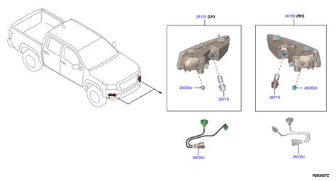 2022 Nissan Frontier Fog Light Wiring Harness (Front) - 24070-9BU1A ...