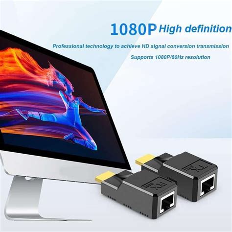 Sancy HDMI Extender Over Cat5e/Cat6 | HDMI to RJ45 Repeater Adapter ...