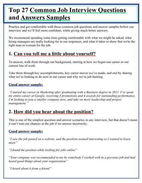 Image result for Questions and Answers for Job Interview