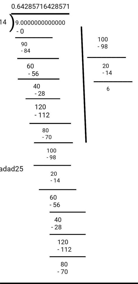 write in decimal form 9 divided by 14 explained - Brainly.in
