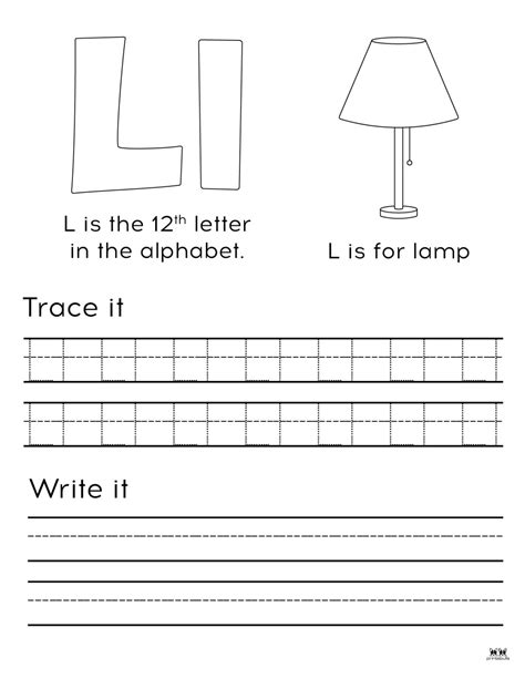 Letter L Worksheets - 50 FREE Printables | Printabulls