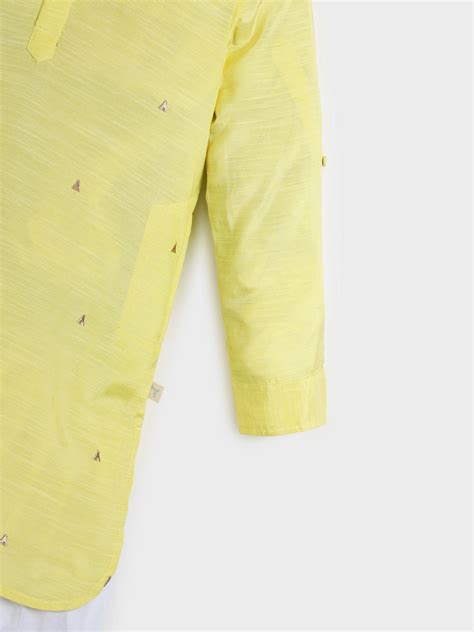 Somersault - Yellow Pathani Kurta Set | Soft & Comfortable | Festive ...