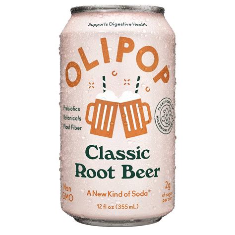 2X - OLIPOP Classic Root Beer Prebiotic Soda - 12 fl oz Can - Walmart.com