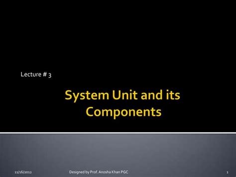 Image result for Major Component of System Unit Tutorial