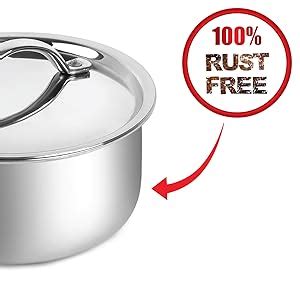 Buy Cello Induction Base Tri-Ply Sauce Pan with Stainless Steel Lid, 1. ...