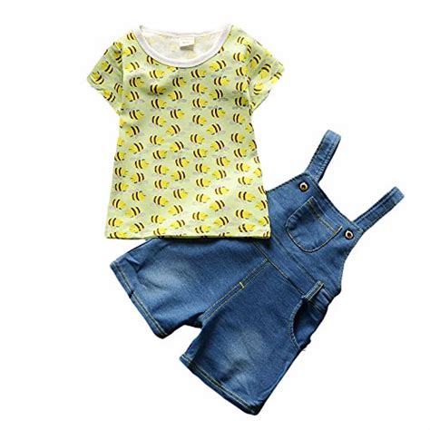 Mummamia My Honeybee Printed Denim Short Dungaree Set - Green : Amazon ...