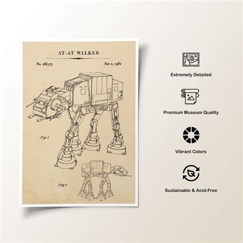 At At Walker: Buy Premium Framed Blueprints & Patent Art Online ...