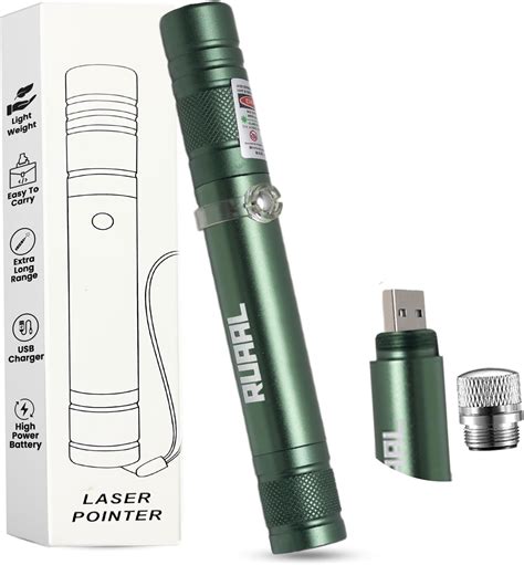 Ruaal Green Laser Pointer High Power | Smart USB Rechargeable Laser ...