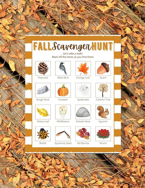 Fall Nature Scavenger Hunt