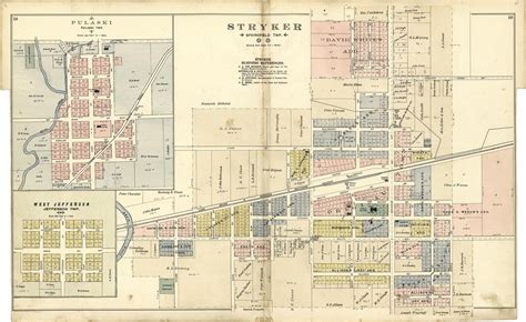 Old Map of Ohio, Williams County, [1894] Stryker; Pulaski; West ...