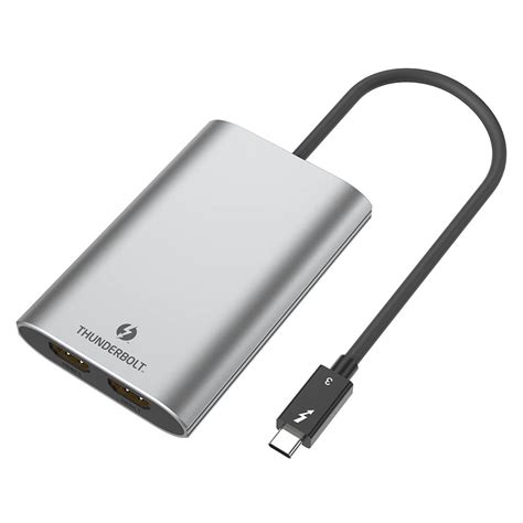 4XEM- Thunderbolt USB-C to Dual 2.0 HDMI Adapter, Thunderbolt 3 ...