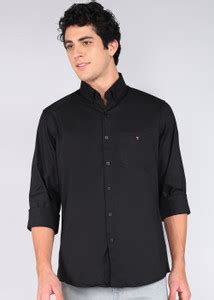 Louis Philippe Sport Men Solid Casual Black Shirt - Buy Louis Philippe ...